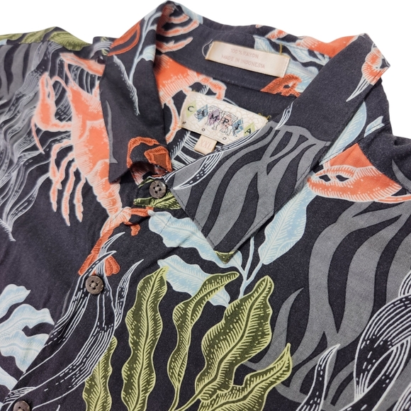 Tropical Hawaiian Lobster Print Men's Shirt XXL - Picture 2 of 11